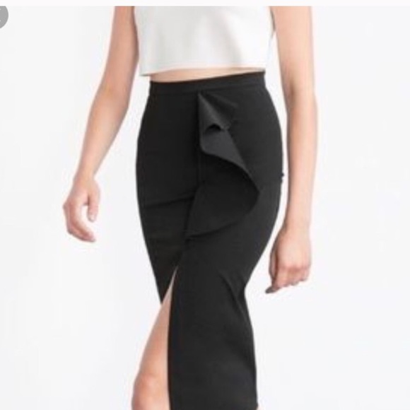 Zara New Midi Skirt with Slit - Picture 2 of 7